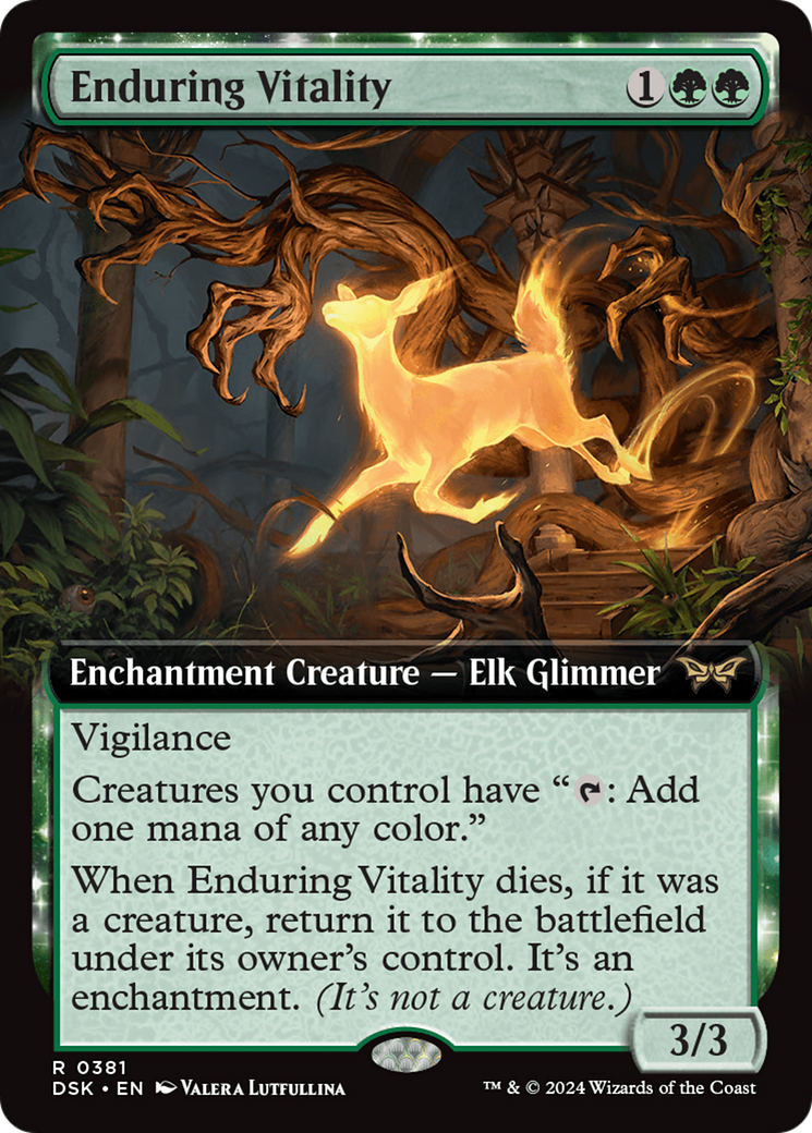 Enduring Vitality (Extended Art) (381) Foil - Duskmourn: House of Horror