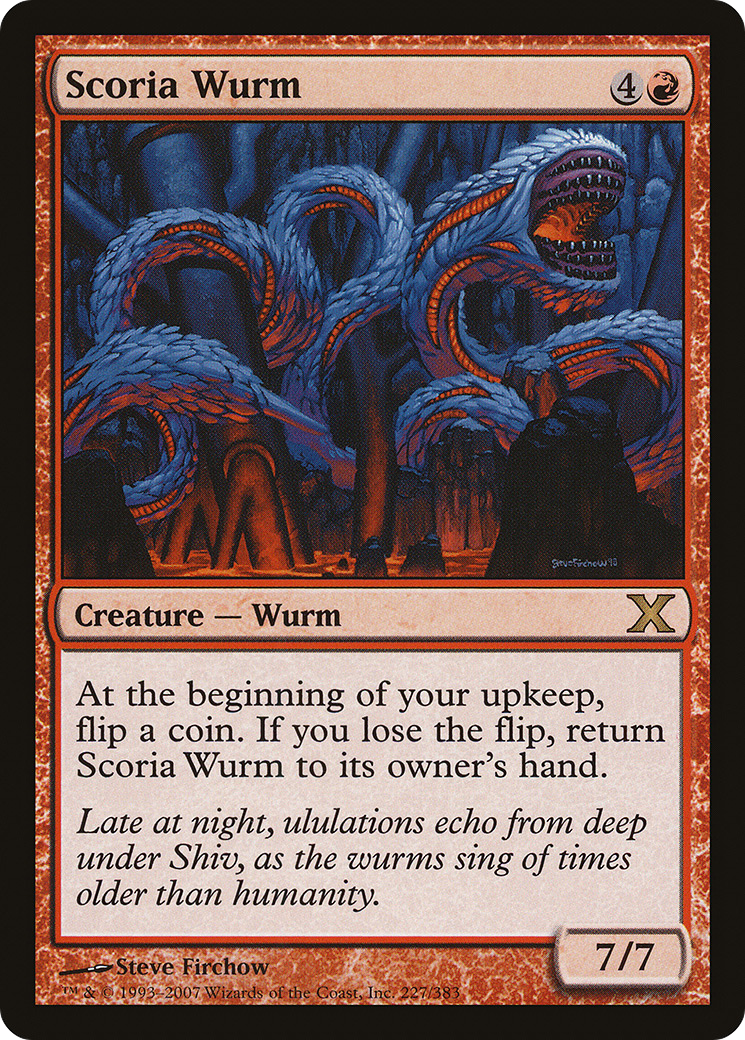 Scoria Wurm (227) Foil - Tenth Edition