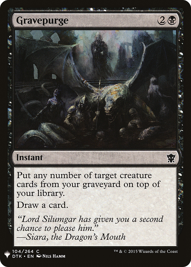 Gravepurge (DTK-104) - The List