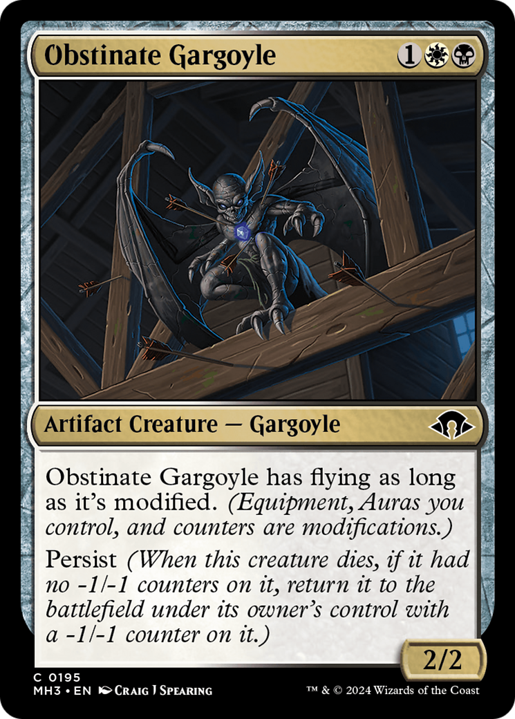 Obstinate Gargoyle (195) Foil - Modern Horizons 3