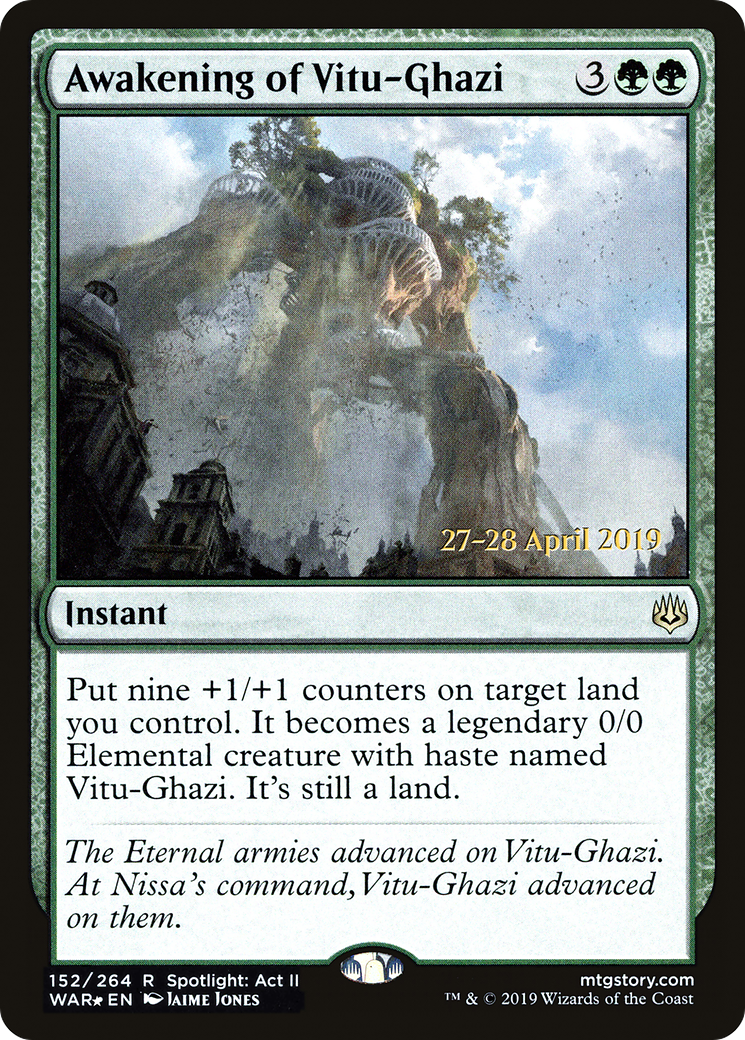 Awakening of Vitu-Ghazi (152) Foil - War of the Spark Promos