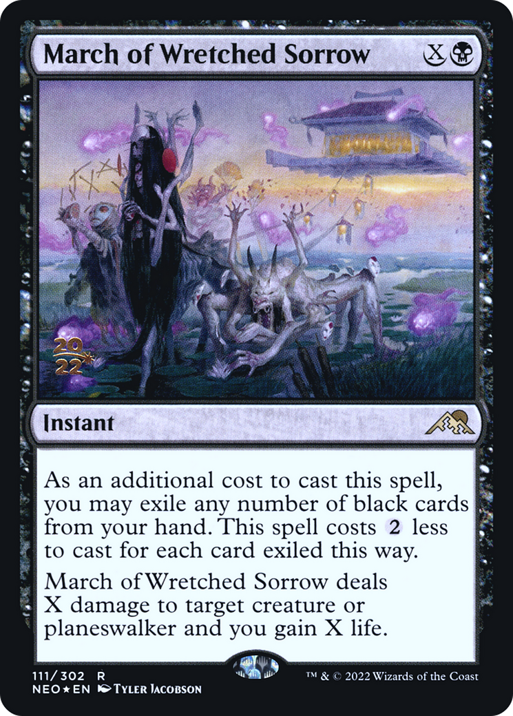 March of Wretched Sorrow (111) Foil - Kamigawa: Neon Dynasty Promos