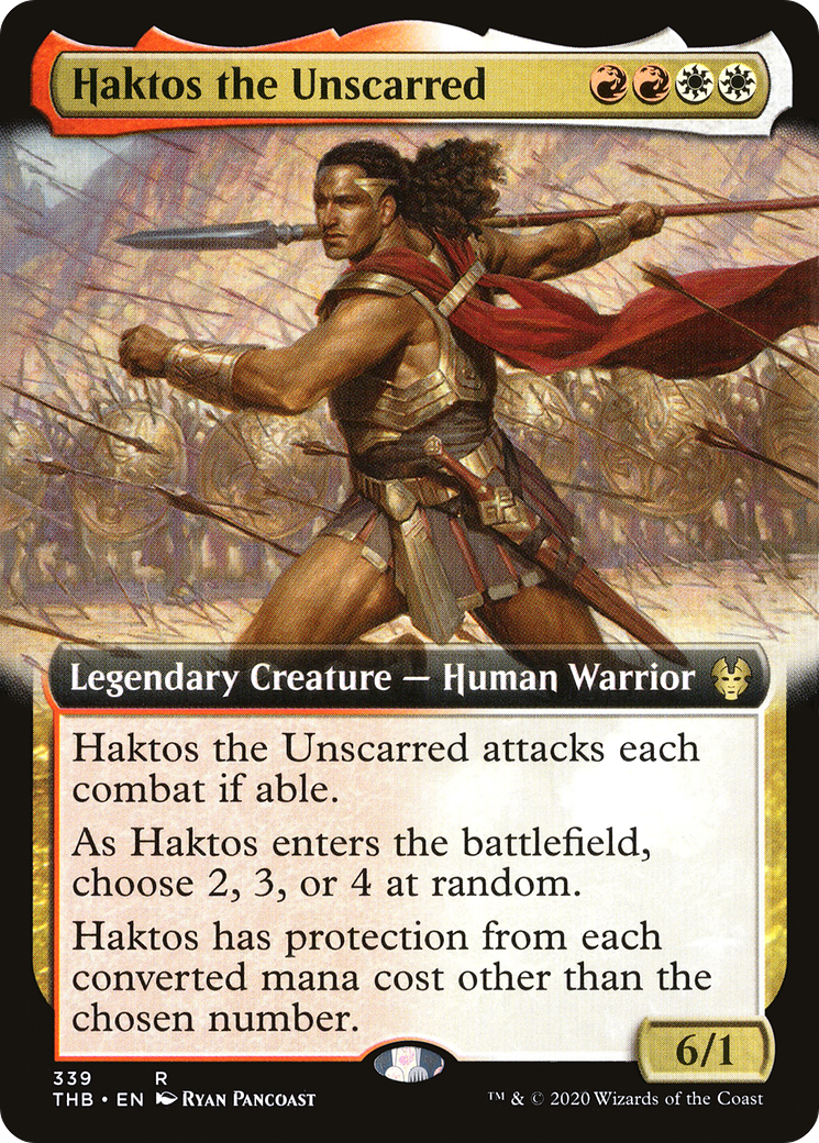 Haktos the Unscarred (Extended Art) (339) Foil - Theros Beyond Death