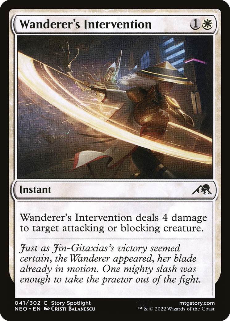Wanderer's Intervention (041) Foil - Kamigawa: Neon Dynasty