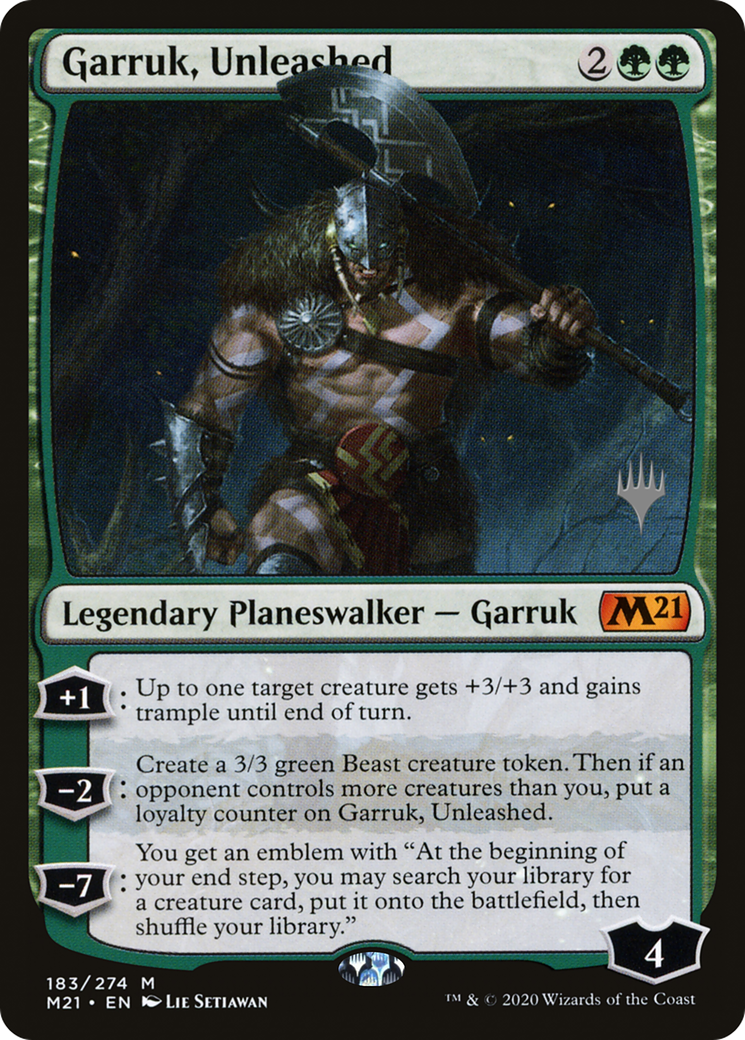 Garruk, Unleashed (183p) Foil - Core Set 2021 Promos