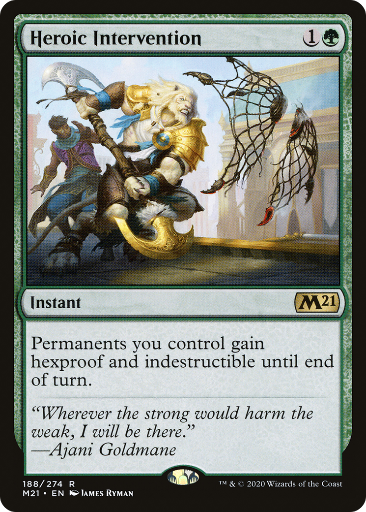 Heroic Intervention (188) Foil - Core Set 2021