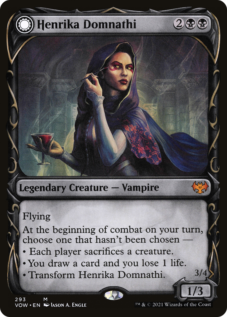 Henrika Domnathi // Henrika, Infernal Seer (Showcase) (293) Foil - Innistrad: Crimson Vow