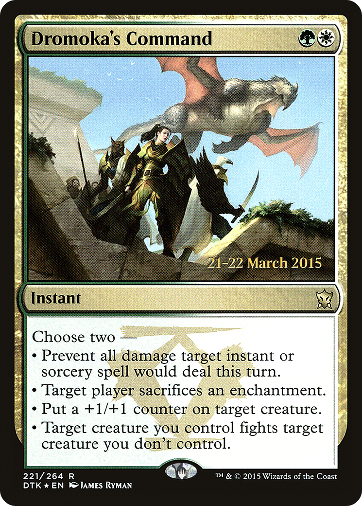 Dromoka's Command (221) Foil - Dragons of Tarkir Promos
