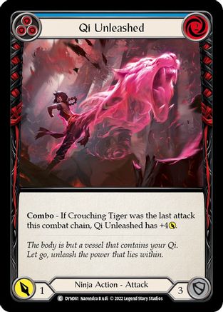 Qi Unleashed (Blue) (DYN061) Rainbow Foil - Dynasty