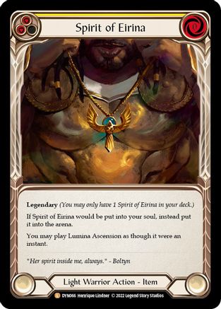 Spirit of Eirina (DYN066) Rainbow Foil - Dynasty