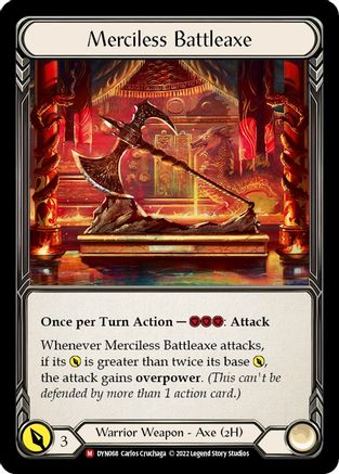 Merciless Battleaxe (DYN068) Rainbow Foil - Dynasty