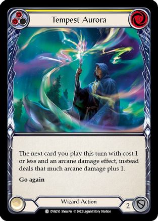 Tempest Aurora (Yellow) (DYN210) Rainbow Foil - Dynasty