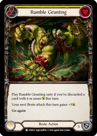 Rumble Grunting (Yellow) (DYN023) Rainbow Foil - Dynasty
