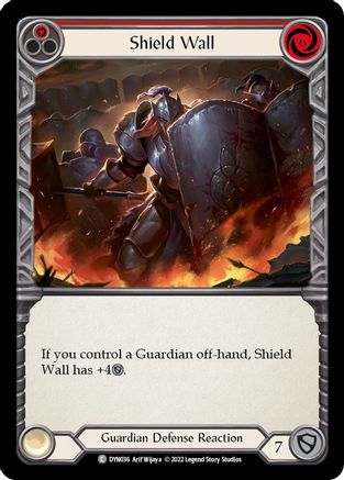 Shield Wall (Red) (DYN036) Rainbow Foil - Dynasty