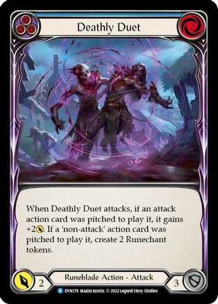 Deathly Duet (Blue) (DYN178) Rainbow Foil - Dynasty