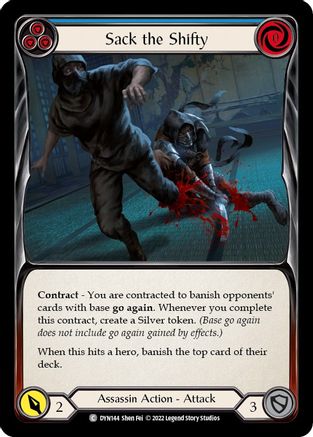 Sack the Shifty (Blue) (DYN144) - Dynasty