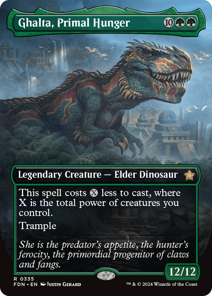 Ghalta, Primal Hunger (Borderless) (335) Foil - Foundations
