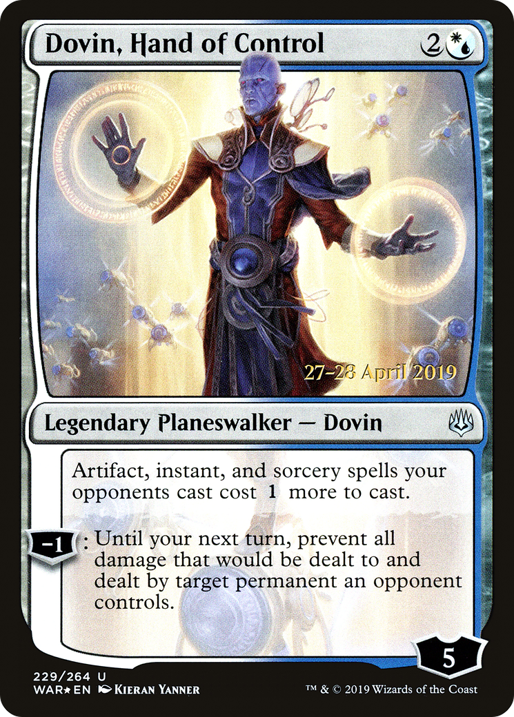 Dovin, Hand of Control (229s) Foil - War of the Spark Promos