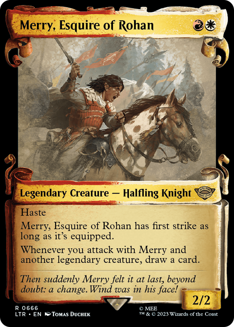 Merry, Esquire of Rohan (Showcase) (666) Foil - The Lord of the Rings: Tales of Middle-earth