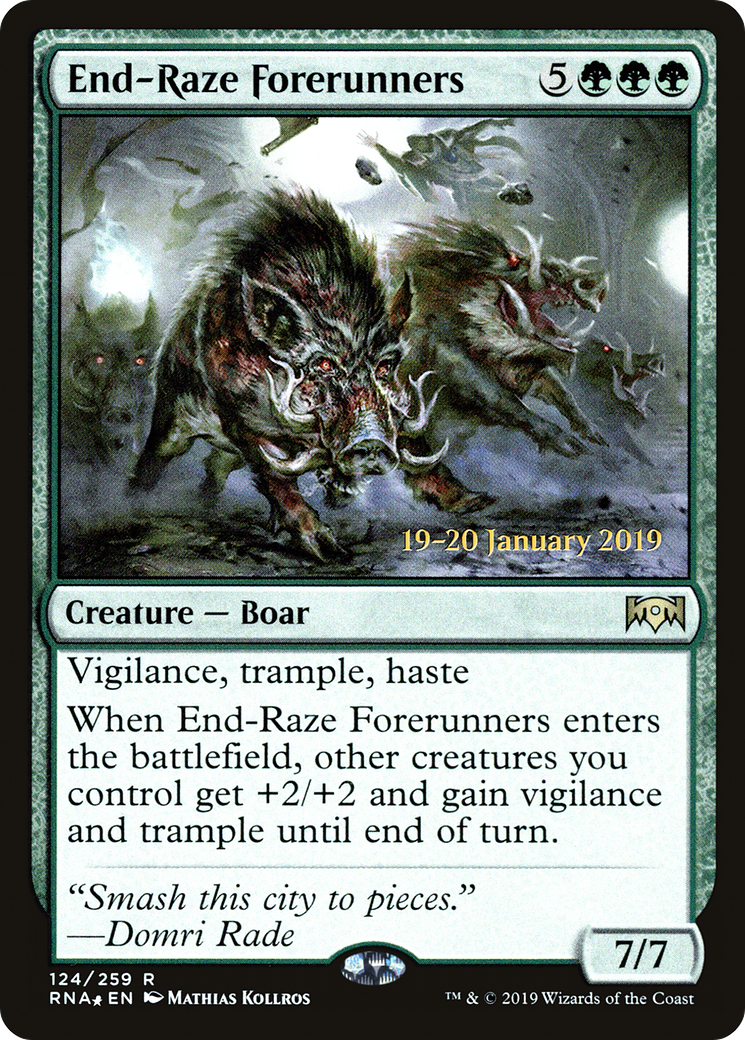 End-Raze Forerunners (124s) Foil - Ravnica Allegiance Promos