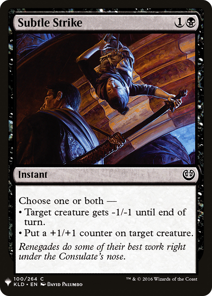 Subtle Strike (KLD-100) - The List