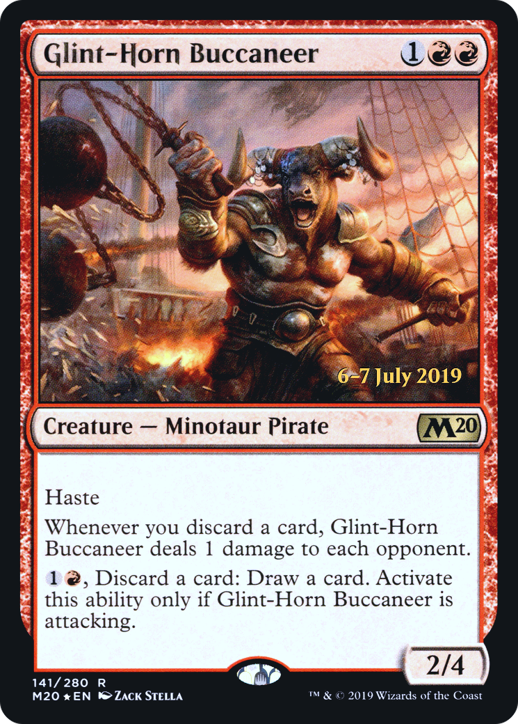 Glint-Horn Buccaneer (141s) Foil - Core Set 2020 Promos