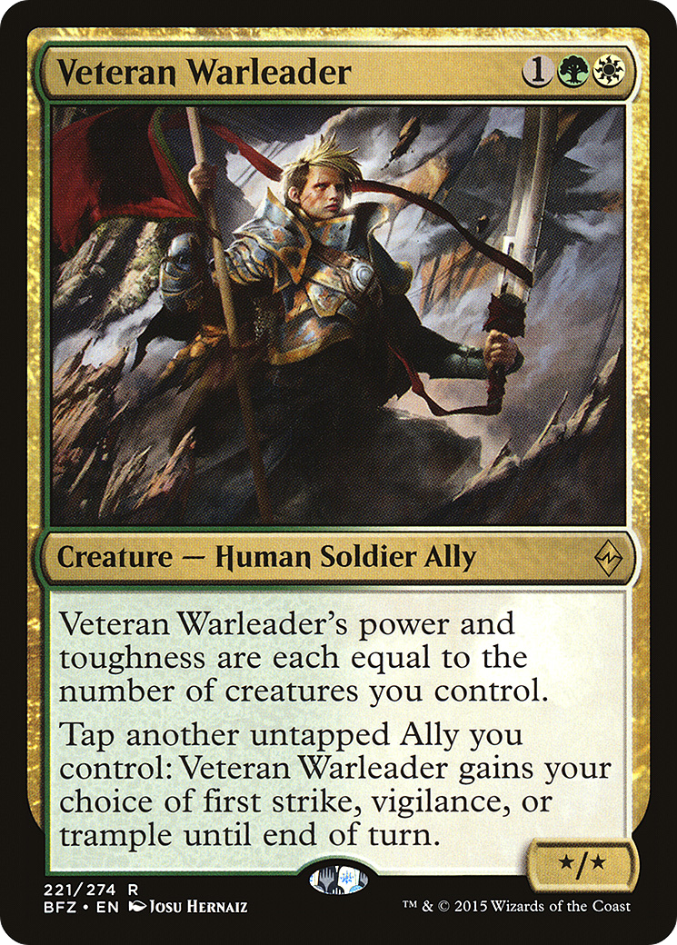 Veteran Warleader (221) Foil - Battle for Zendikar
