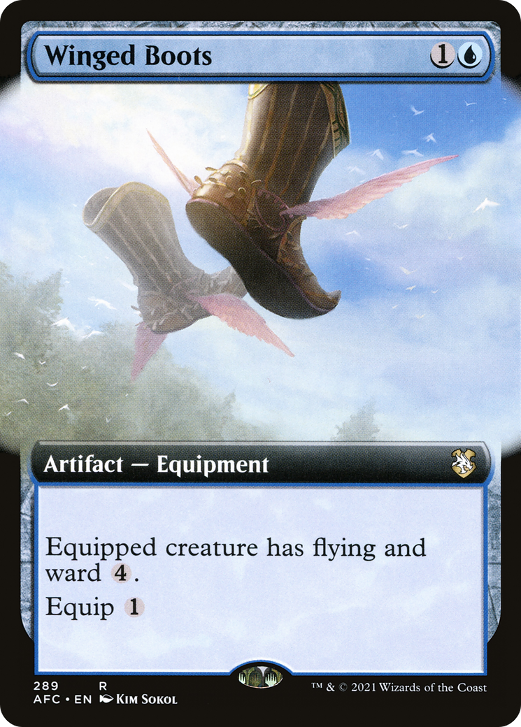 Winged Boots (Extended Art) (289) - Forgotten Realms Commander