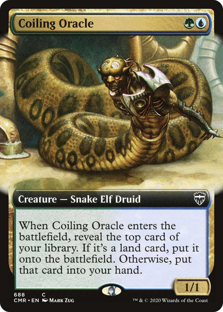 Coiling Oracle (Extended Art) (688) Foil - Commander Legends