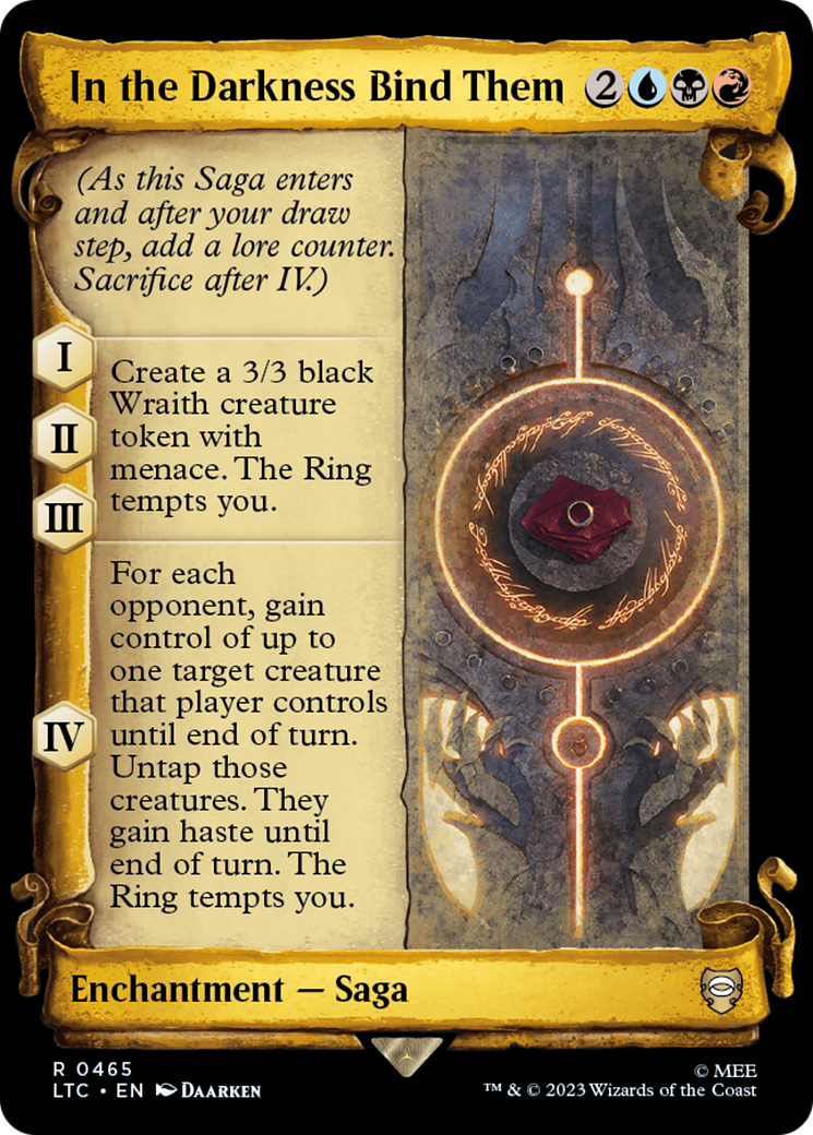 In the Darkness Bind Them (Showcase Scrolls) (Showcase) (465) - Tales of Middle-earth Commander