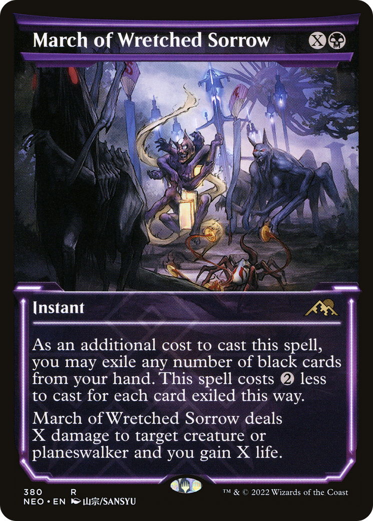 March of Wretched Sorrow (Showcase) (380) - Kamigawa: Neon Dynasty