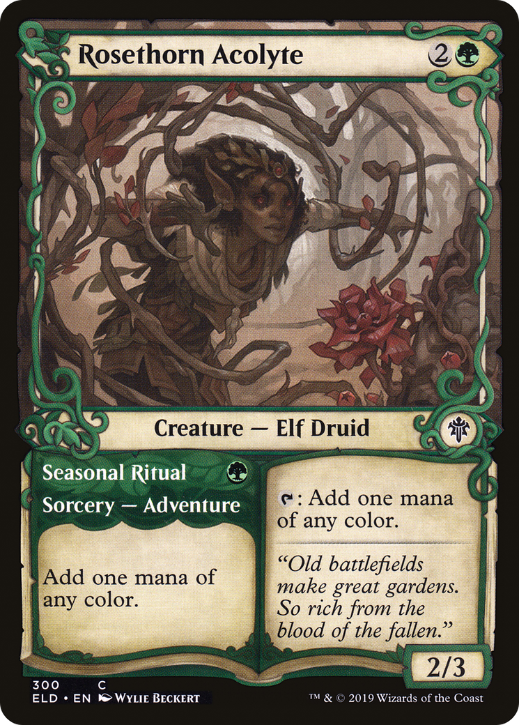 Rosethorn Acolyte (Showcase) (300) - Throne of Eldraine