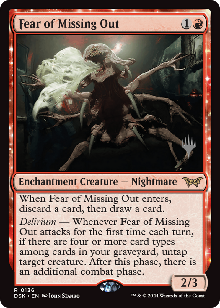 Fear of Missing Out (136) Foil - Duskmourn: House of Horror Promos