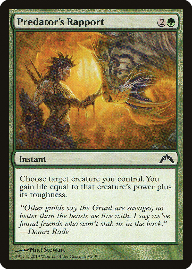 Predator's Rapport (129) Foil - Gatecrash