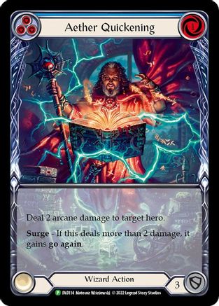 Aether Quickening (Blue) (FAB114) Rainbow Foil - FaB Promos