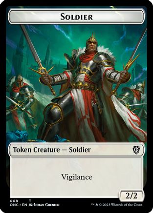 Soldier (008) // Angel (003) Double-Sided Token (8 // 3) - Commander: Phyrexia: All Will Be One