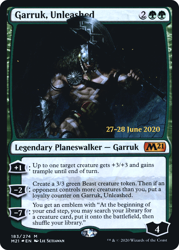 Garruk, Unleashed (183) Foil - Core Set 2021 Promos