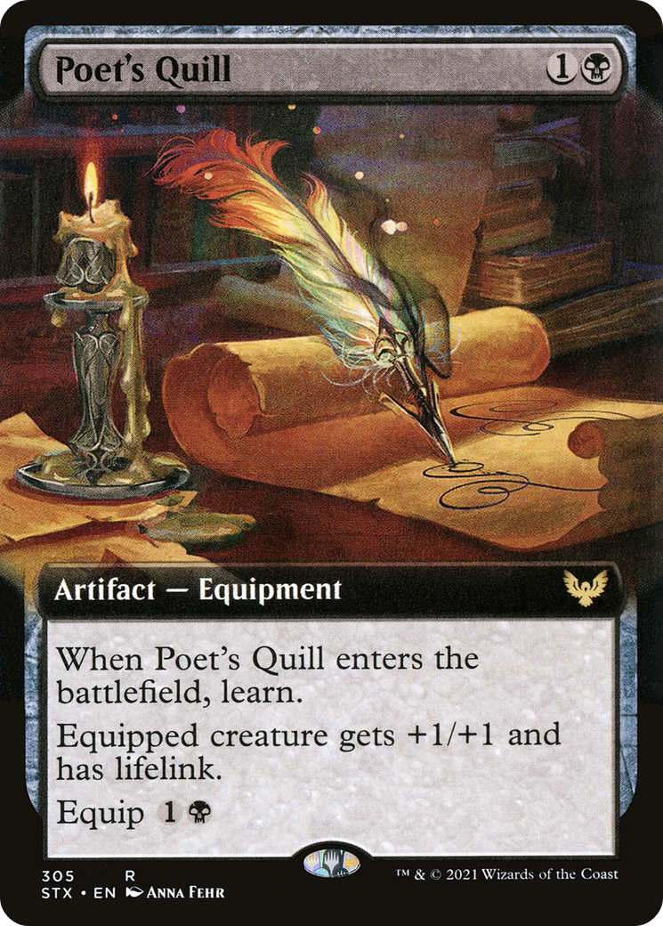 Poet's Quill (Extended Art) (305) Foil - Strixhaven: School of Mages