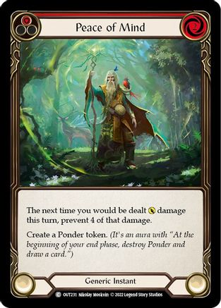 Peace of Mind (Red) (OUT231) Rainbow Foil - Outsiders