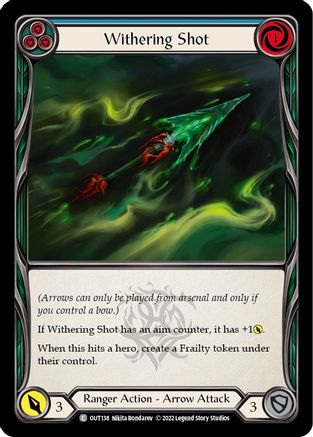 Withering Shot (Blue) (OUT138) Rainbow Foil - Outsiders