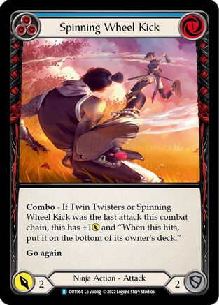 Spinning Wheel Kick (Blue) (OUT064) Rainbow Foil - Outsiders