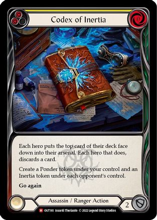 Codex of Inertia (OUT161) Rainbow Foil - Outsiders