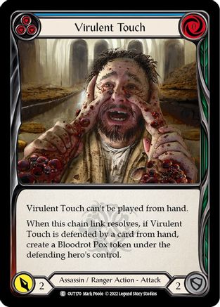 Virulent Touch (Blue) (OUT170) Rainbow Foil - Outsiders