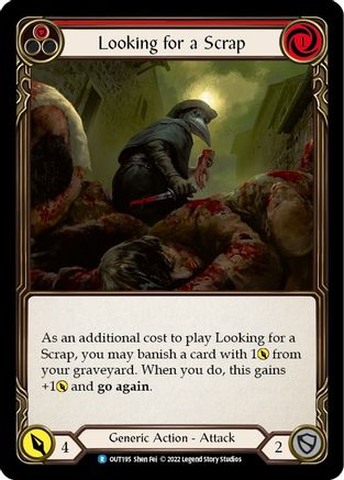 Looking for a Scrap (Red) (OUT195) Rainbow Foil - Outsiders