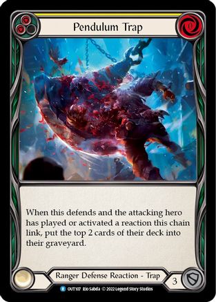 Pendulum Trap (Yellow) (OUT107) Rainbow Foil - Outsiders