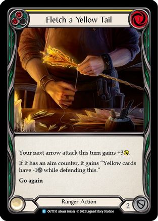 Fletch a Yellow Tail (Yellow) (OUT110) Rainbow Foil - Outsiders