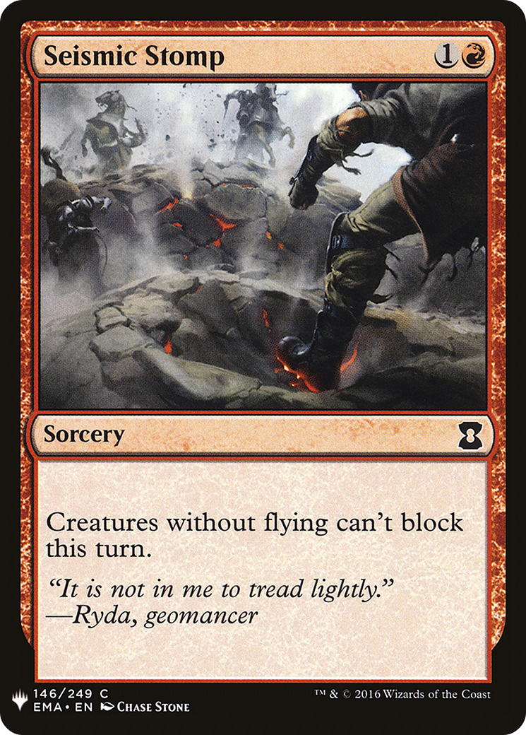 Seismic Stomp (EMA-146) - The List