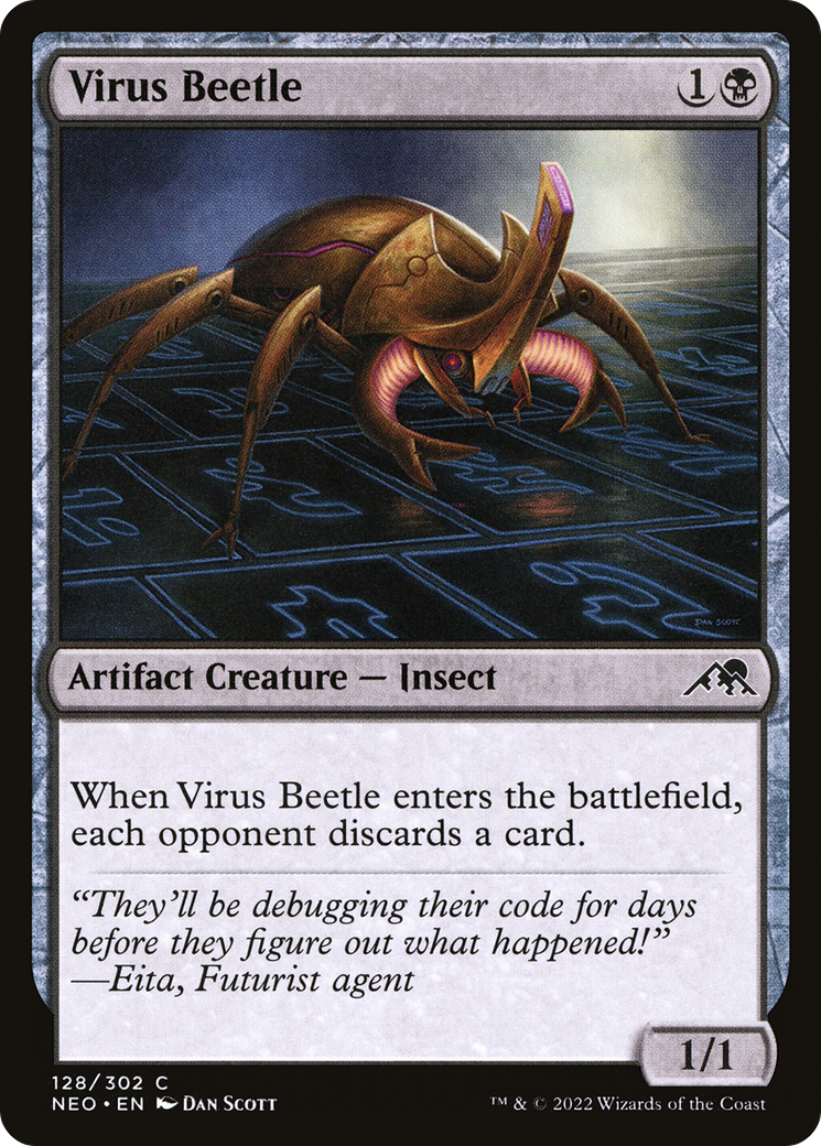 Virus Beetle (128) Foil - Kamigawa: Neon Dynasty