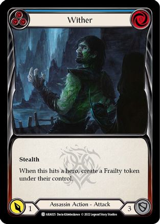 Wither (Blue) (ARA025) - Blitz Deck: Outsiders - Arakni