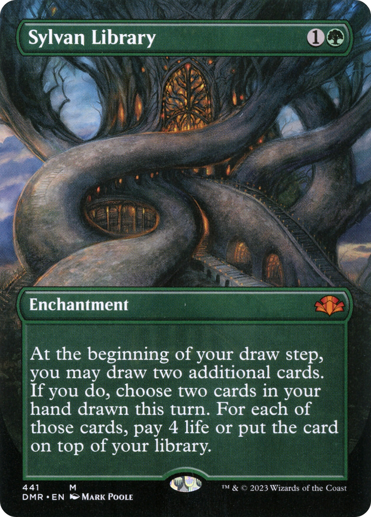 Sylvan Library (Borderless) (441) - Dominaria Remastered